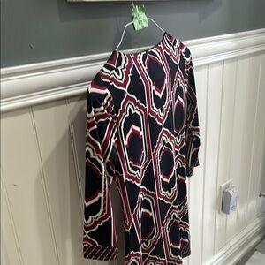 Chic Geometric Long Sleeve Dress